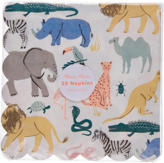 Safari Animal Large Dinner Napkins