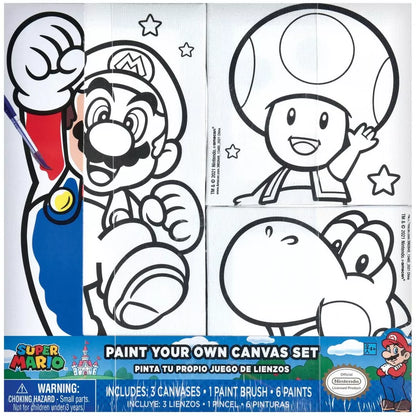 Super Mario Brothers Color Your Own Canvas