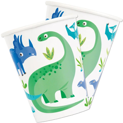 Vasos de papel cartón Dinosaurios
