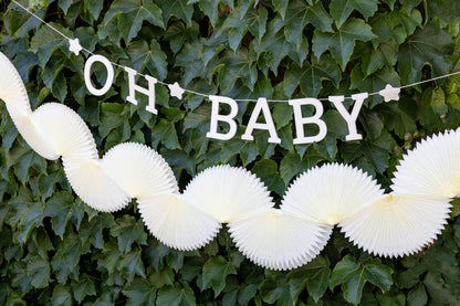 Cream Tissue Bunting Banner