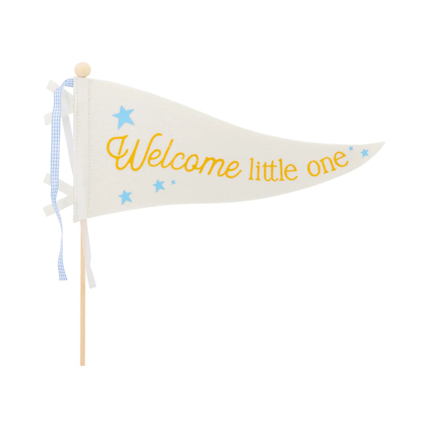 Welcome Little One Blue Pennant