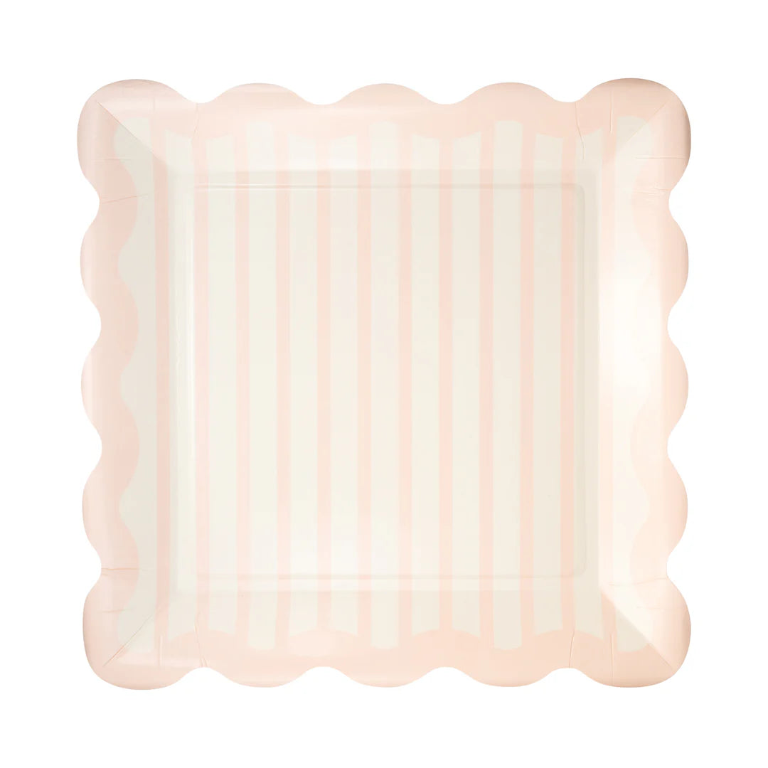 Pink Striped 10" Plate