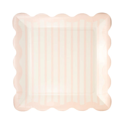 Pink Striped 10" Plate