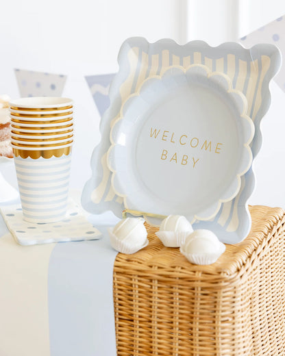Baby Blue Polka Dot Dinner Napkin