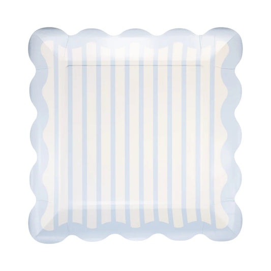 Blue Striped 10" Plate