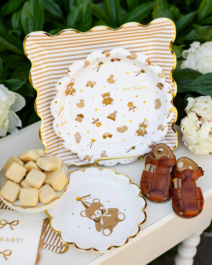 Teddy Bear Baby Dessert Plate
