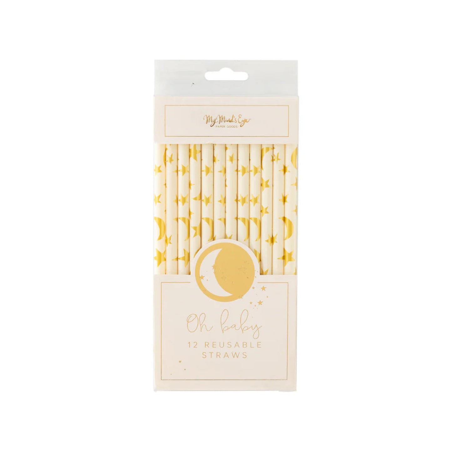 Baby Neutral Star Reusable Straws