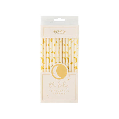 Baby Neutral Star Reusable Straws