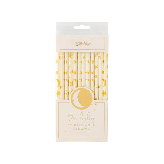 Baby Neutral Star Reusable Straws