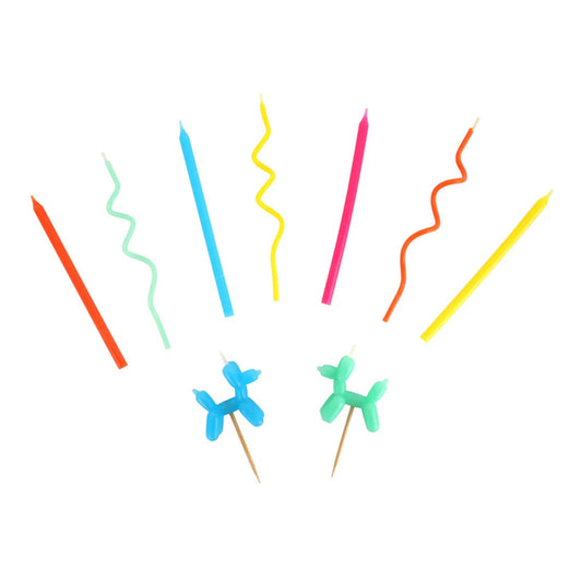 Balloon Dog Birthday Candles