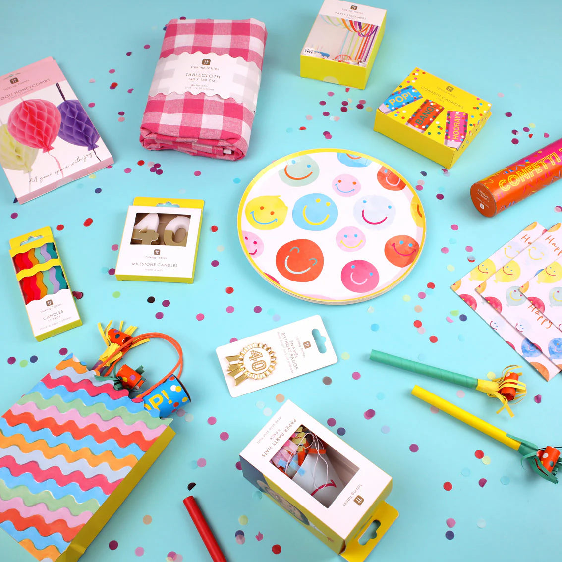 Wavy Multi Colored Paper Gift Bags
