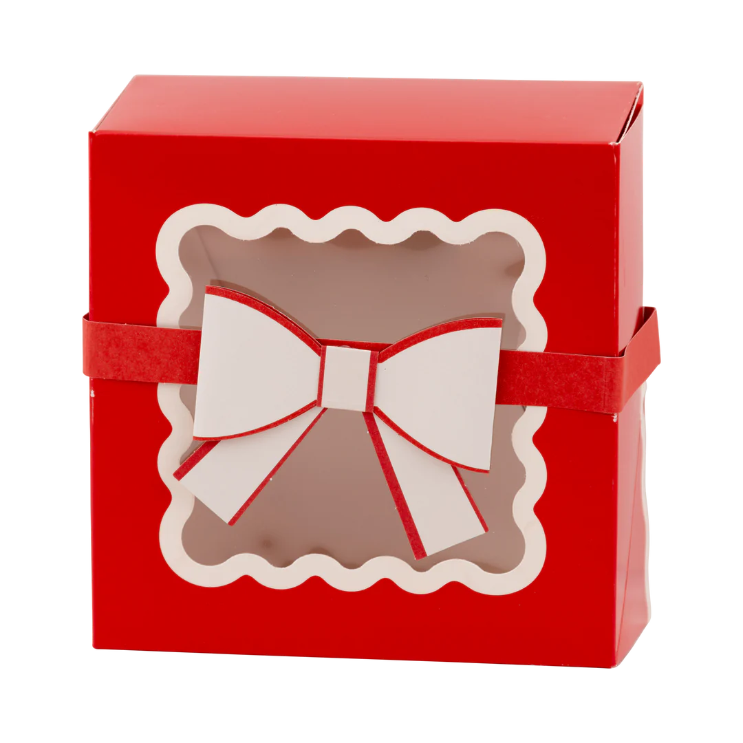 Red Bow Ric Rac Cookie Box