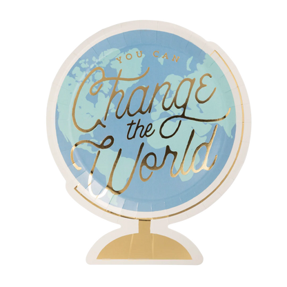 Back To School Globe Paper Plate