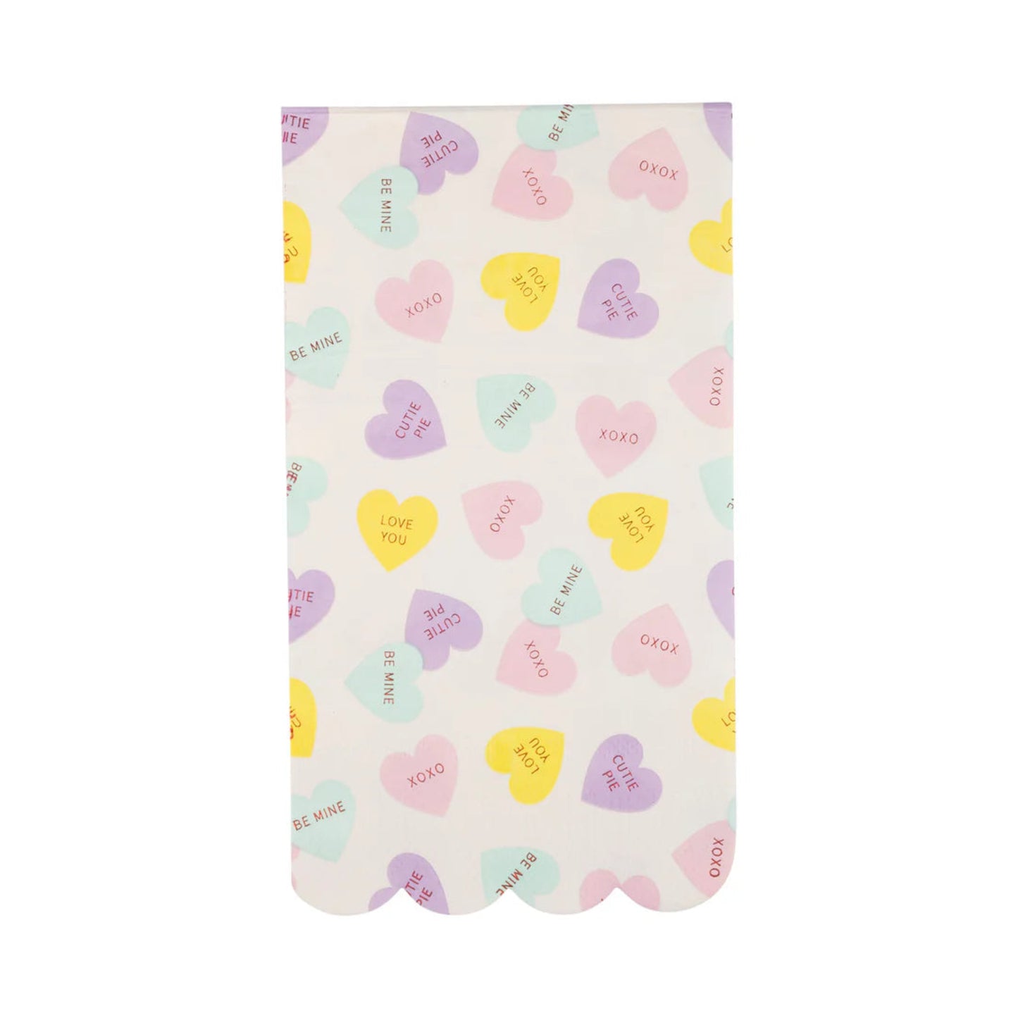 Conversation Hearts Dinner Napkin