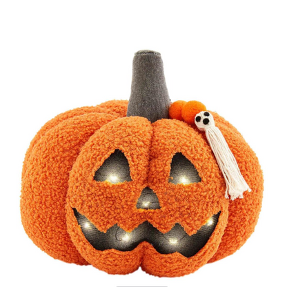 Shearling Light-Up Pumpkins