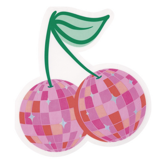 Summer Disco Cherry Shaped Luncheon Napkins