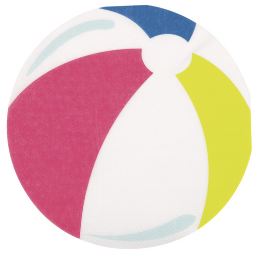 Summer Fun Beach Ball Shaped Luncheon Napkins 16ct