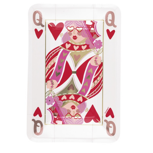 Red & Pink Valentines Queen of Hearts 9" x 6"