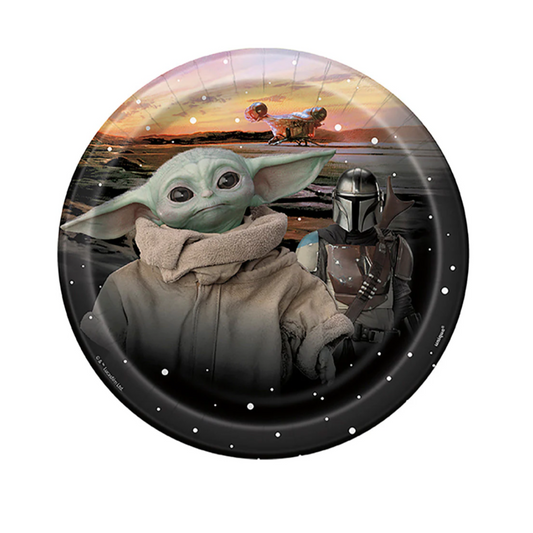 Mandalorian The Child Round 7 Dessert Plates 8ct"