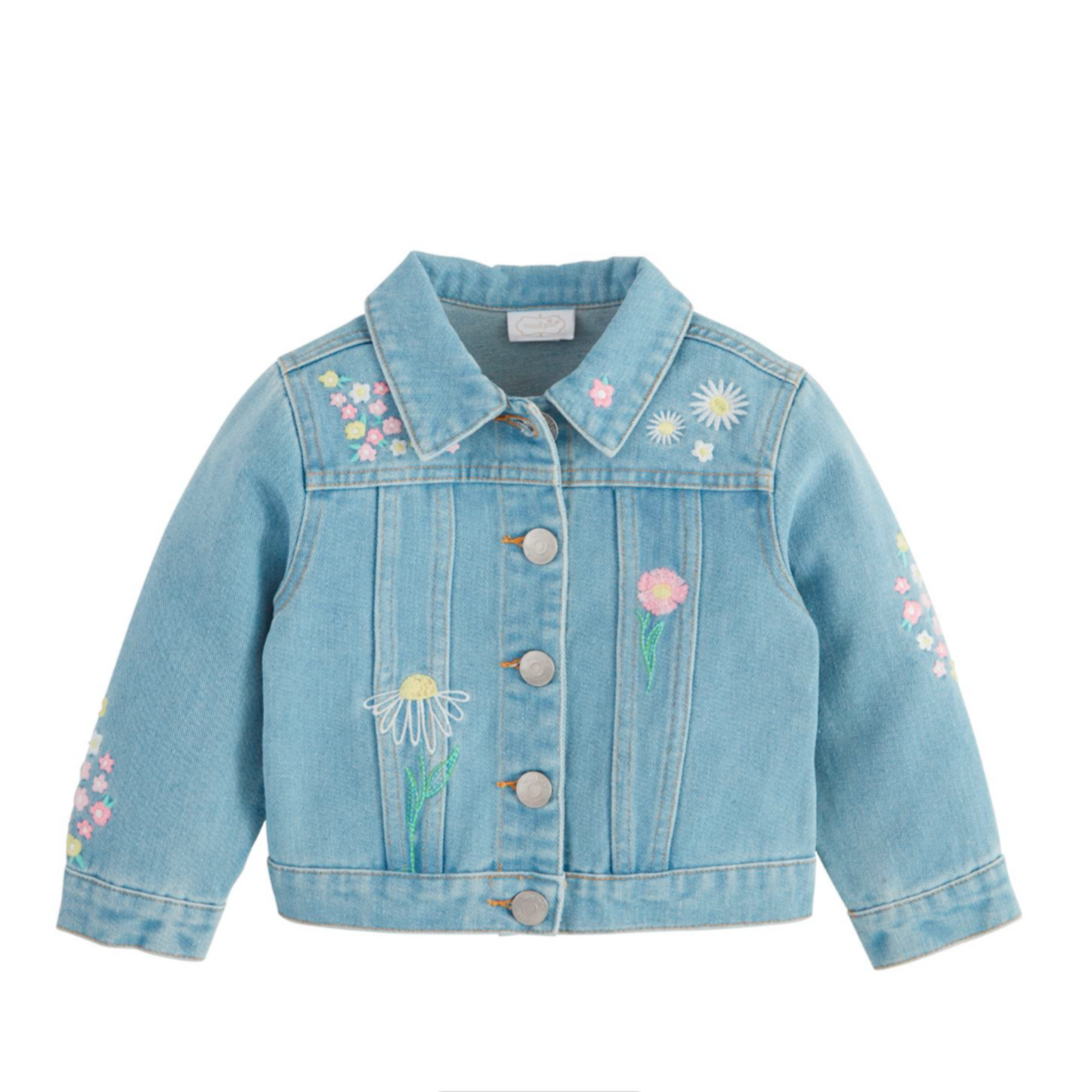 Floral Embroidery Denim Jacket