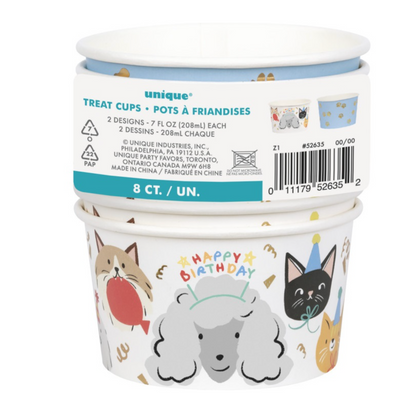 Pawty Animals 7oz Ice Cream Cups 8ct
