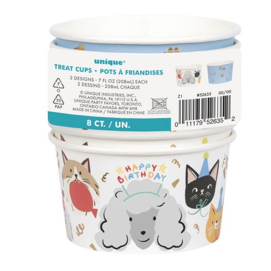 Pawty Animals 7oz Ice Cream Cups 8ct