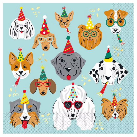Pawty Time Birthday Luncheon Napkins
