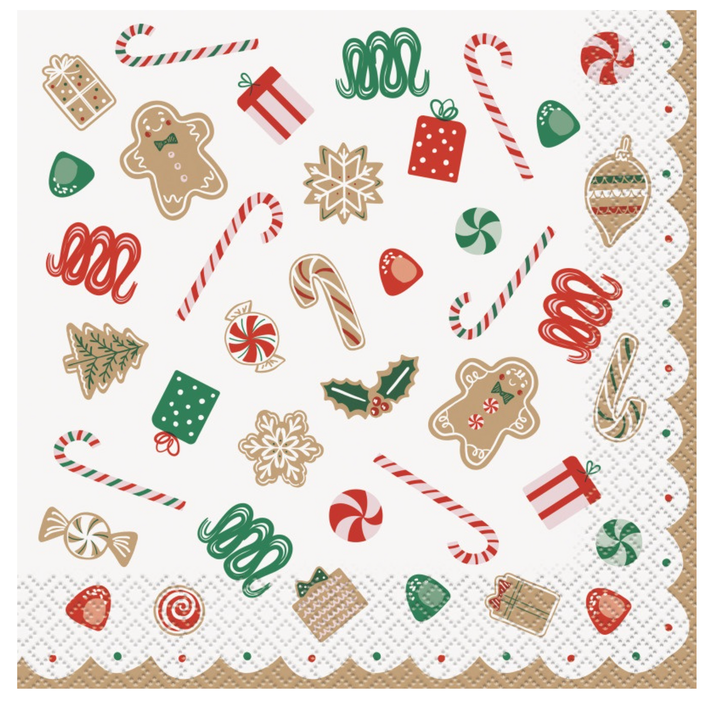 Gingerbread Christmas Luncheon Napkins 16ct