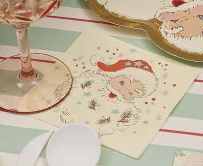 Vintage Santa Cocktail Napkins/20pk