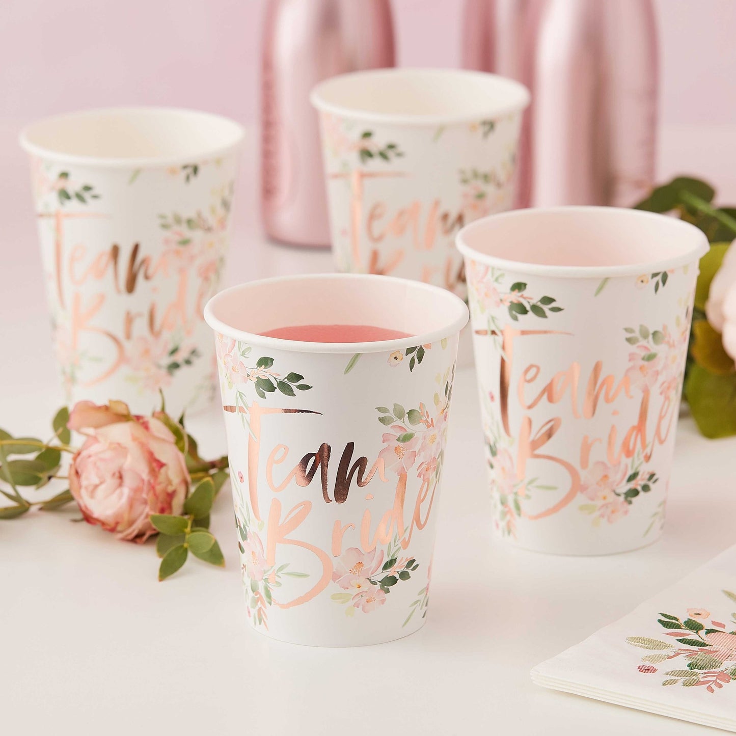 Floral Team Bride Cups