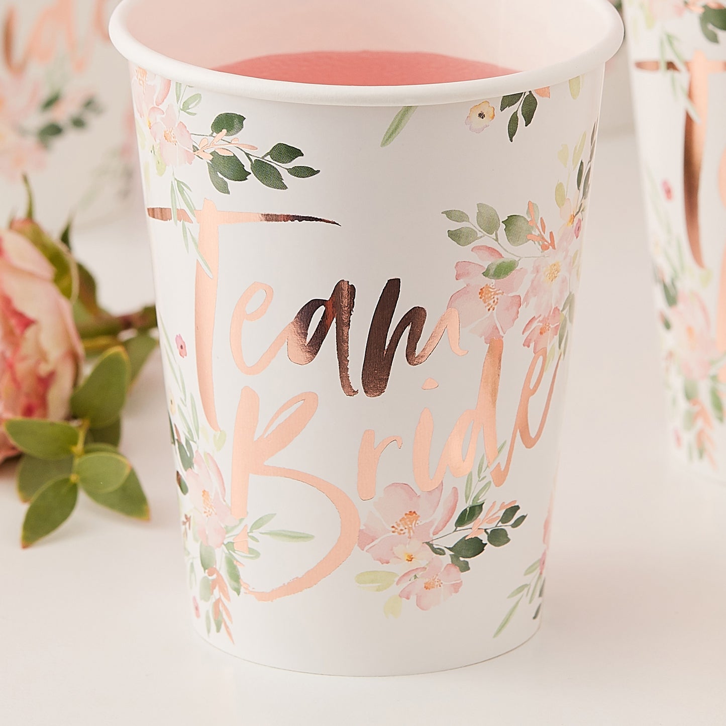 Floral Team Bride Cups