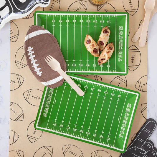 Football Field Shaped Paper Plate