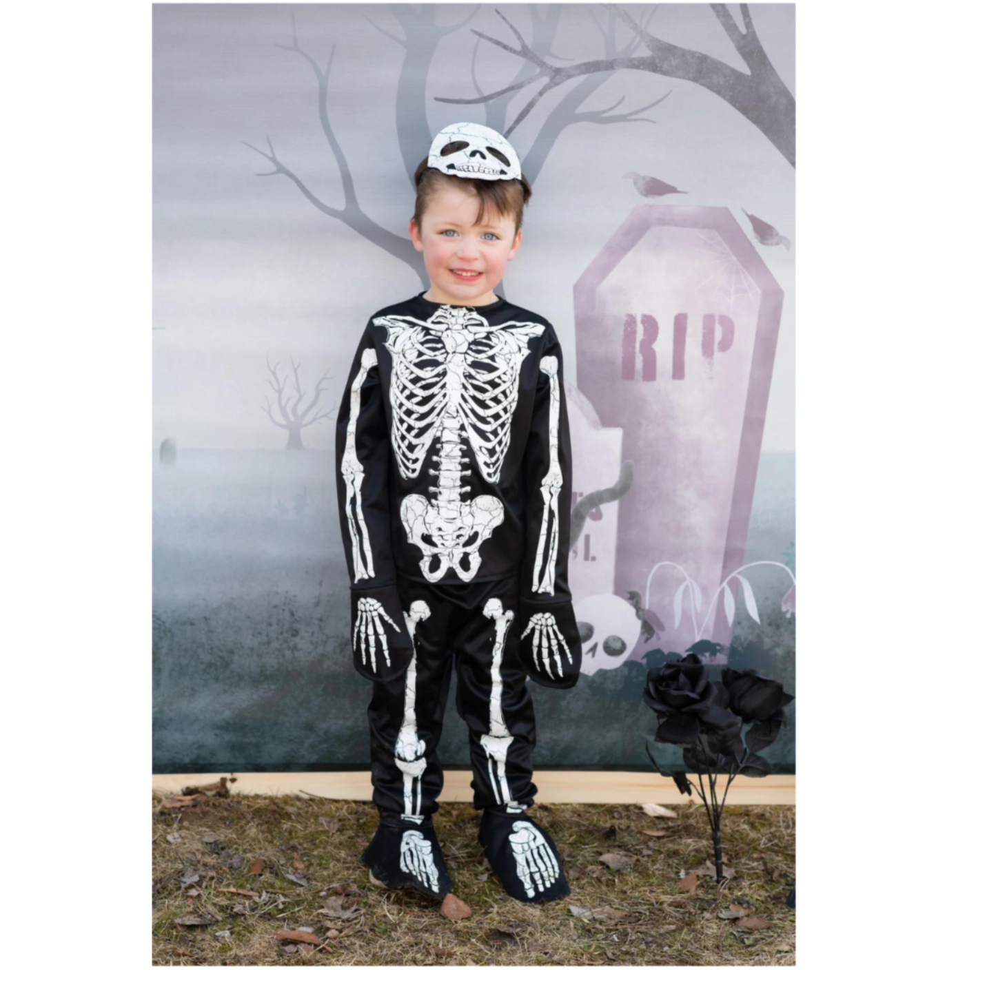 Glow in the Dark Skeleton Shirt, Pants & Mask