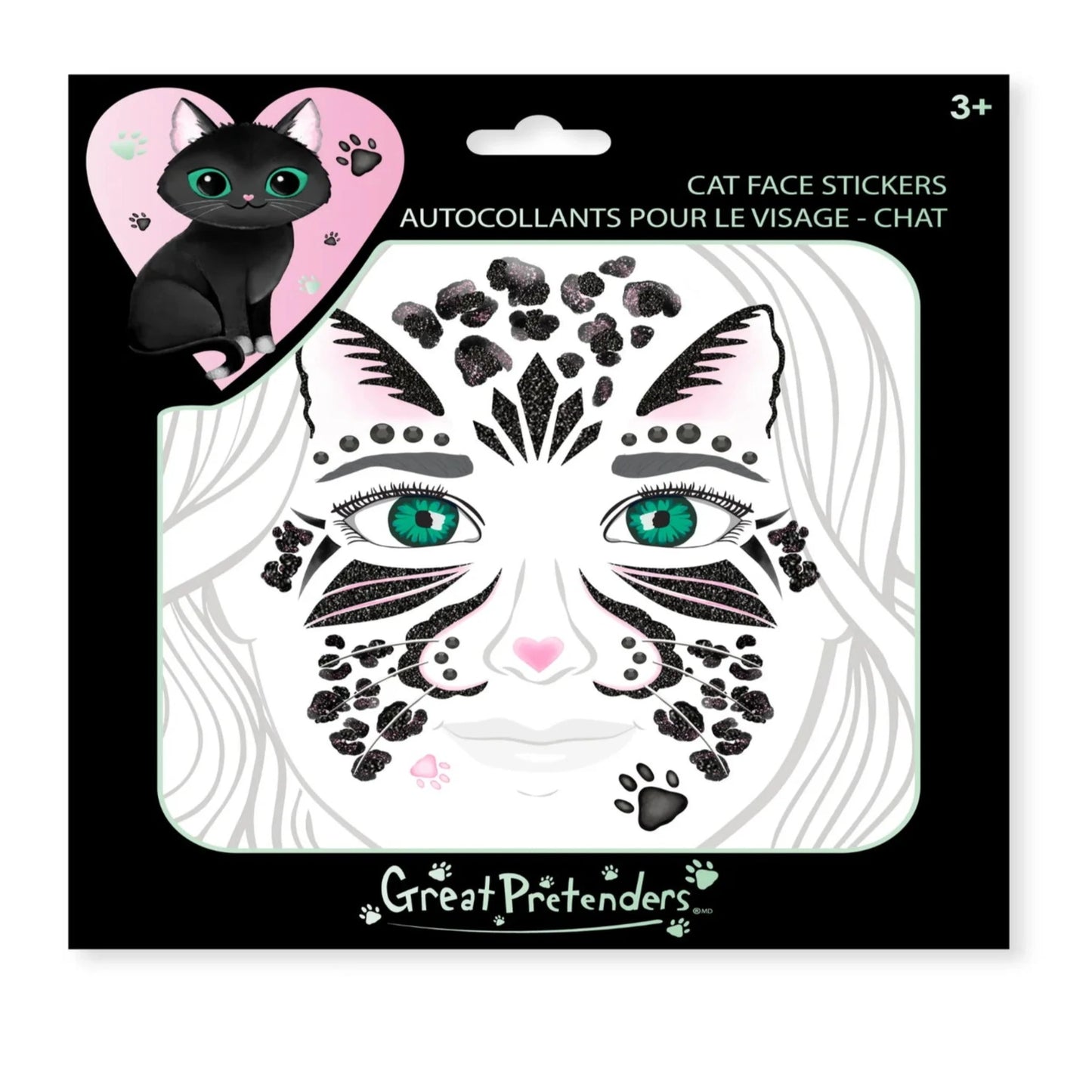 Black Cat Face Stickers