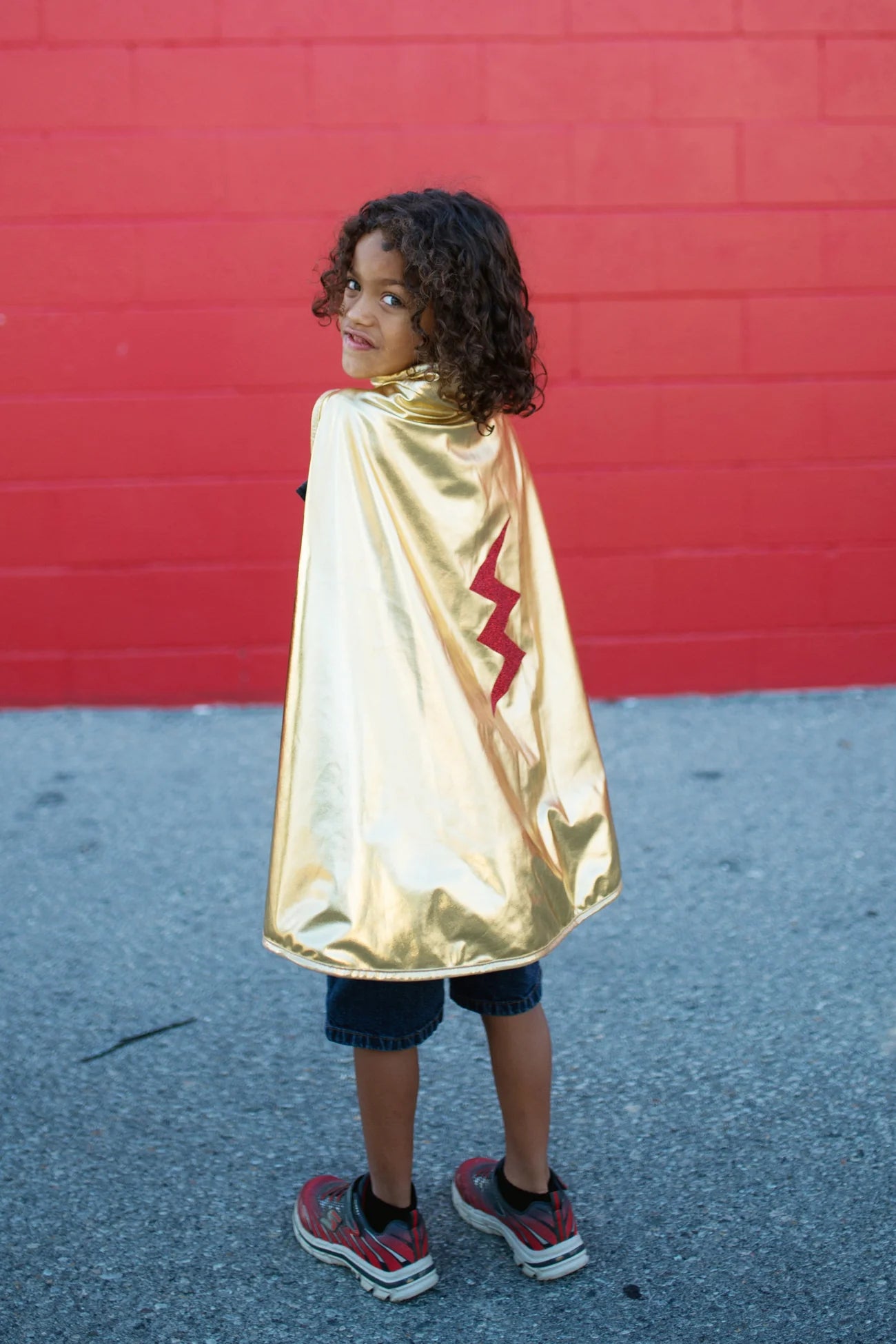 Gold and Red Reversible Wonder Cape