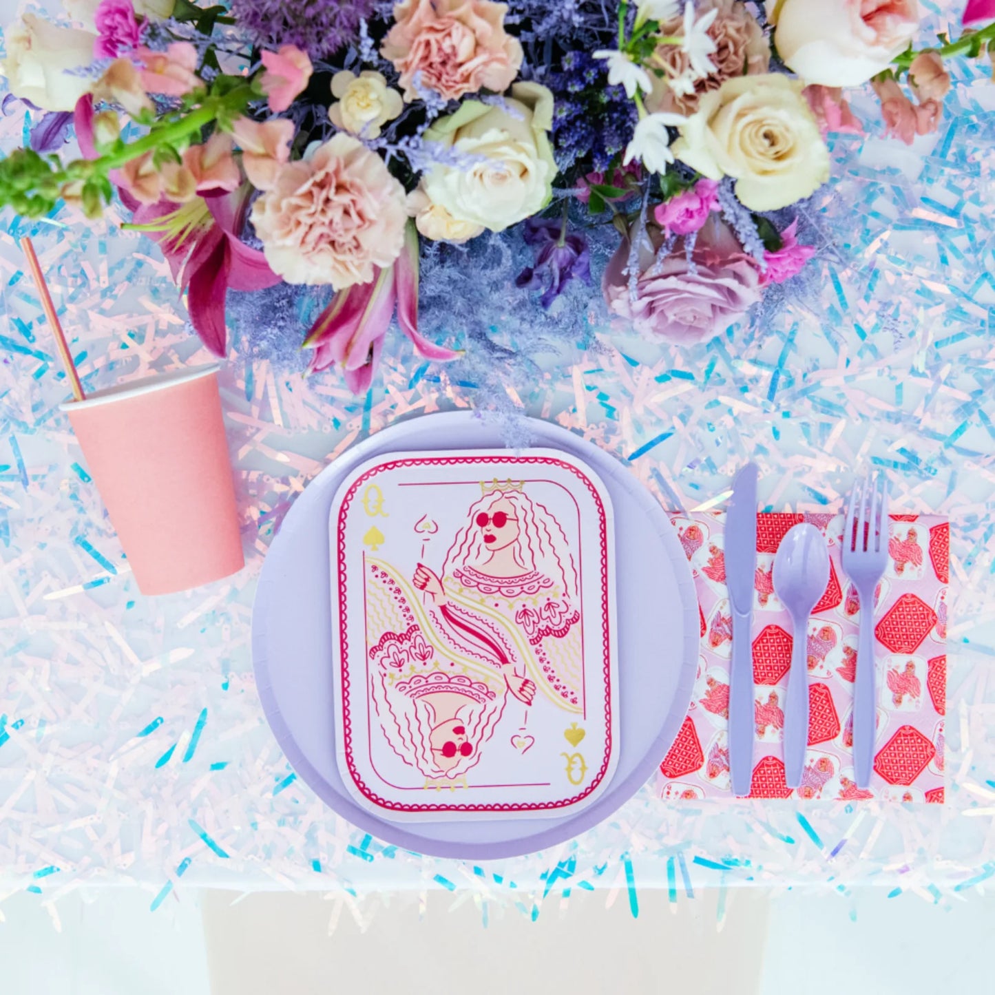 Queens Four Of A Kind Patterned Large Napkins