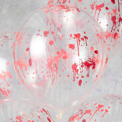 Blood Print Halloween Party Balloons