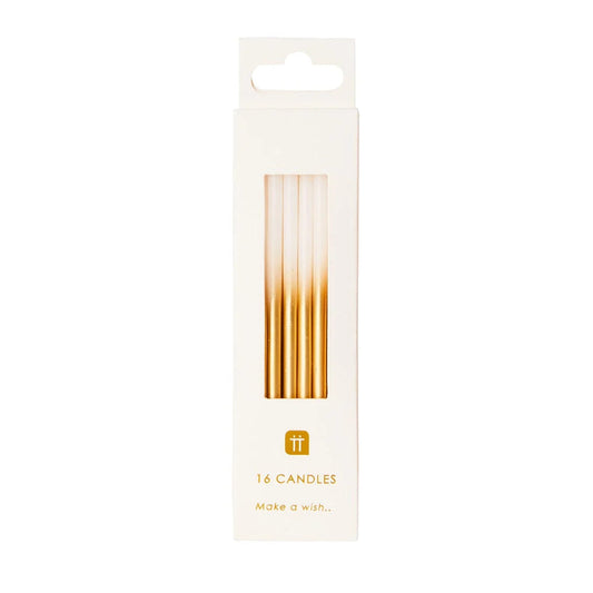 LUXE GOLD OMBRE STRAIGHT CANDLES