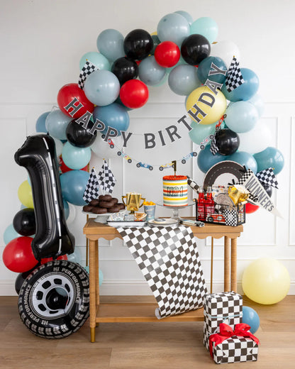 Miles per Hour - Checkered Flag Table Runner
