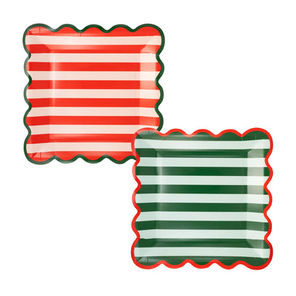 Joy Striped Plates