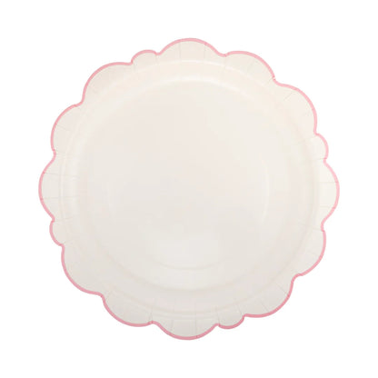 Pembroke Pink Edge Scallop 12" Plate