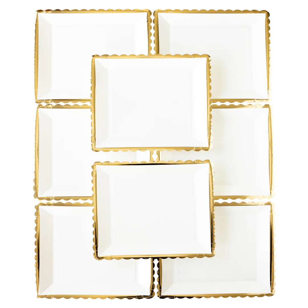 Gold Ruffle Edge Paper Plate - 12"