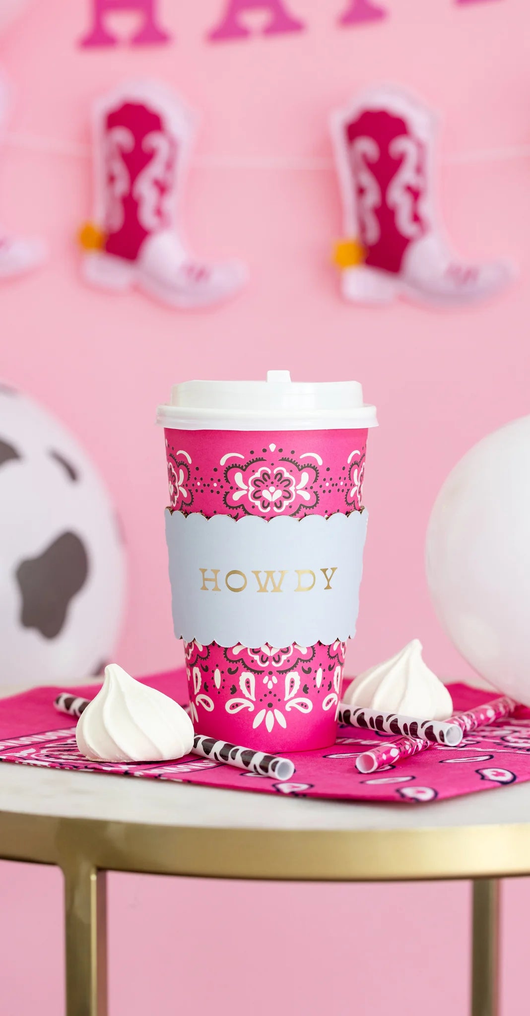 Cowgirl Pink Bandana To Go Cups