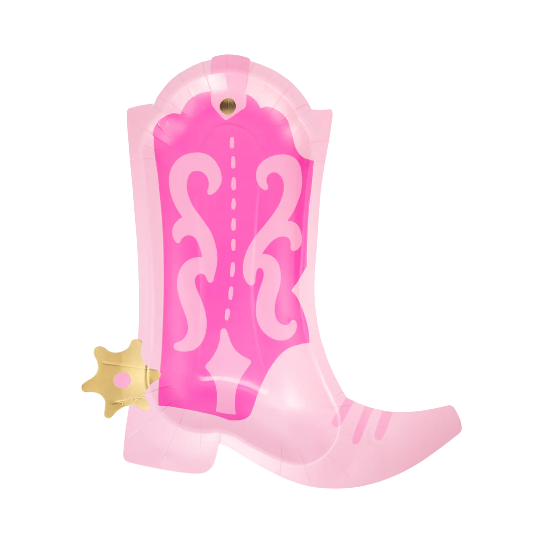 Cowgirl Pink Boot Shaped Plate