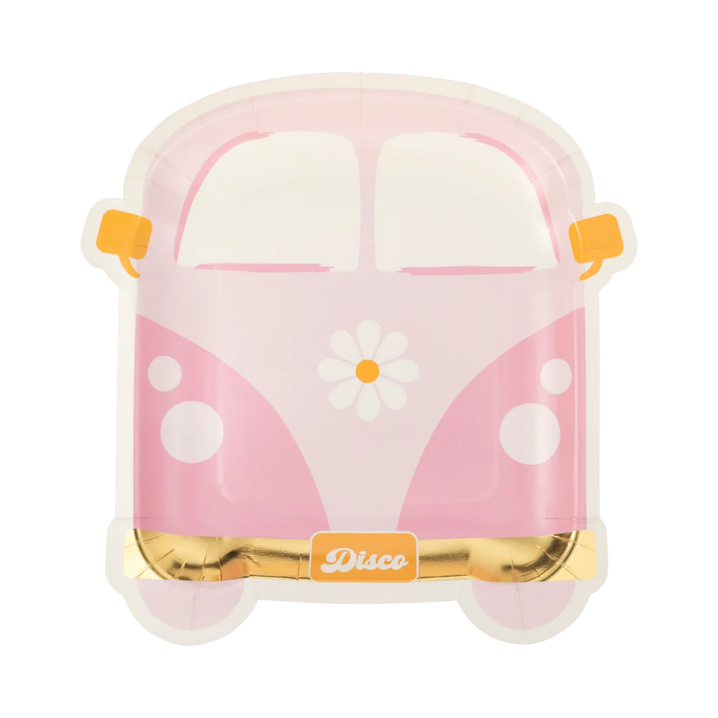 Disco Daisy Van Shaped Paper Plate