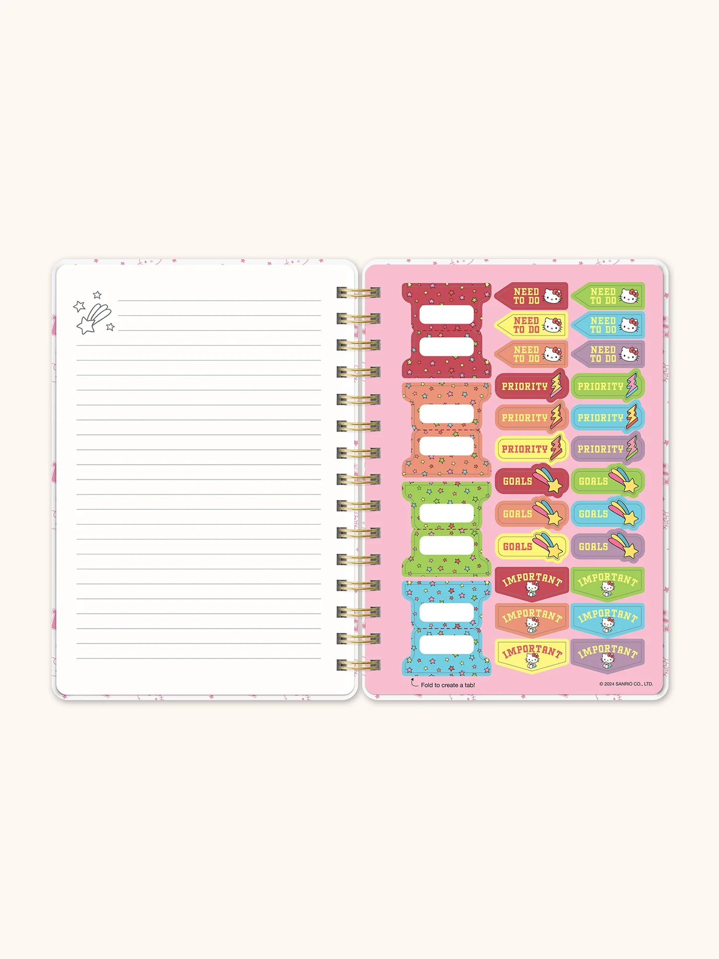 Hello Kitty College Letters Agatha Notebook With Sticker Sheet