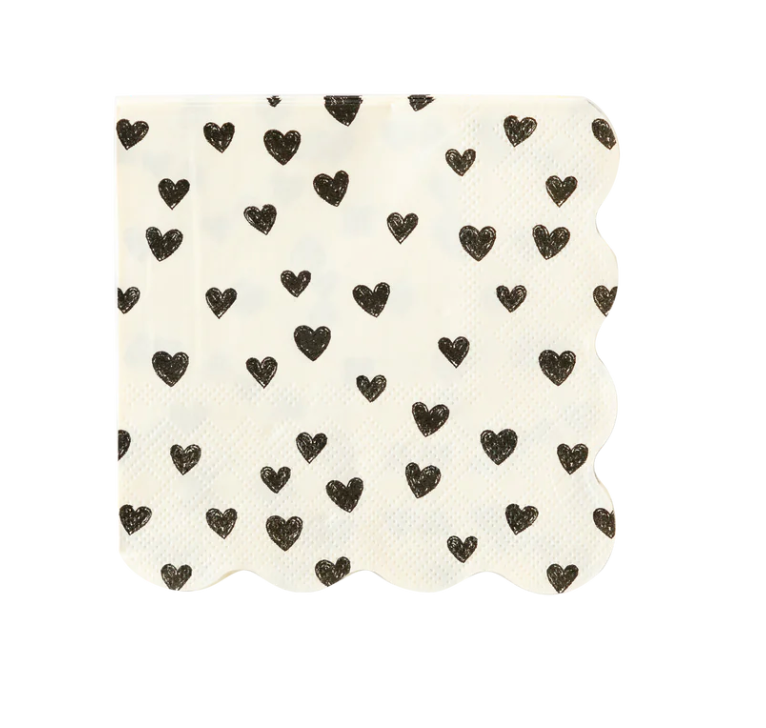 Black Hearts Napkins