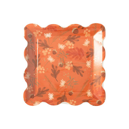 Harvest Foliage Wave Paper Plate