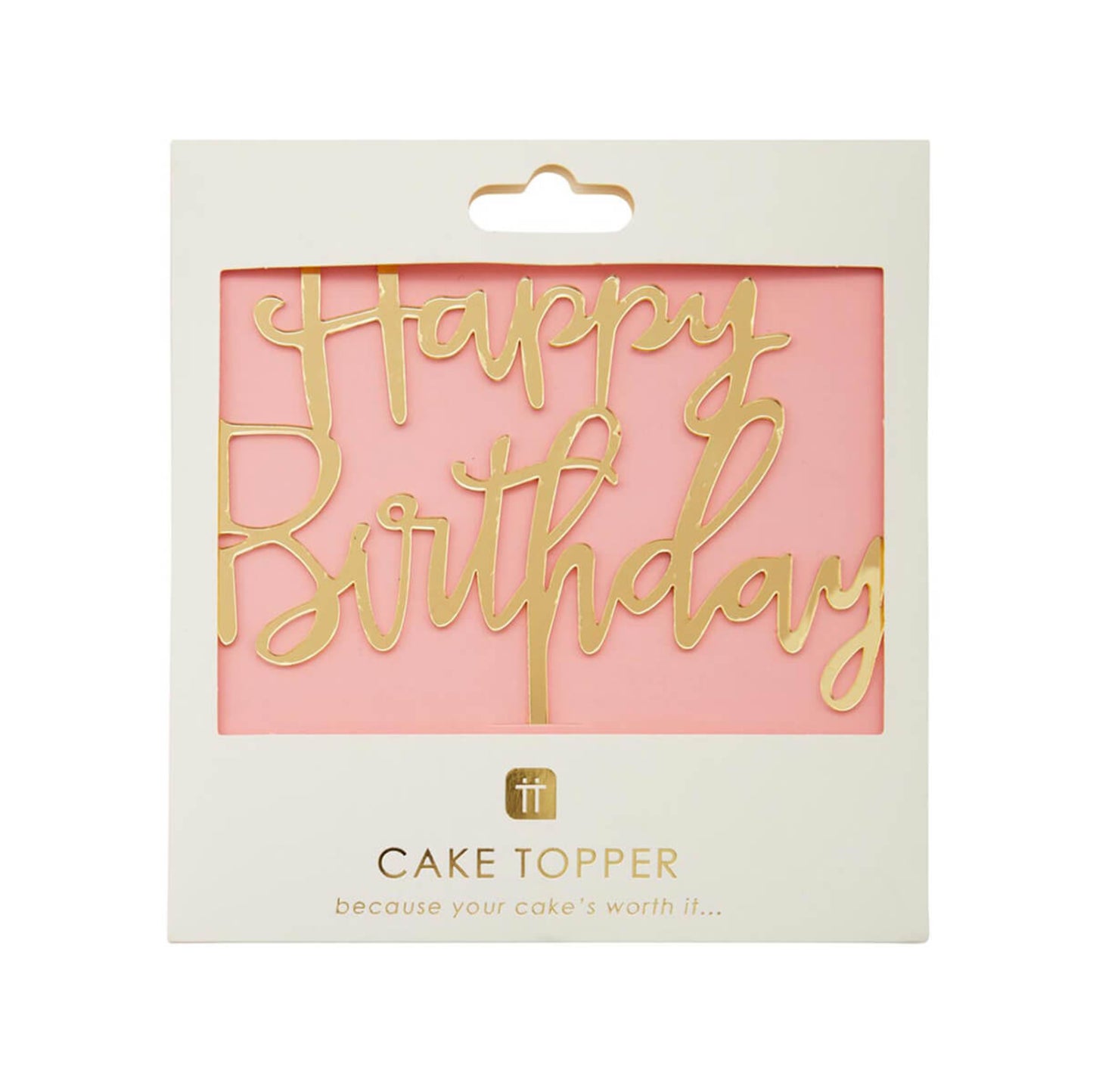 Talking Tables rose gold cake topper