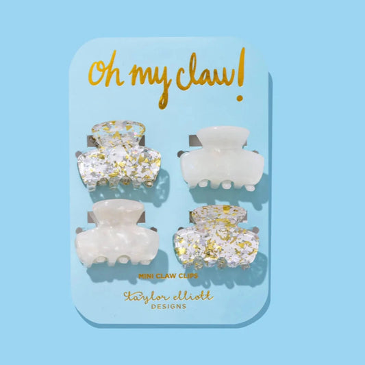 Mini Claw Clips - Pearl Confetti - 4